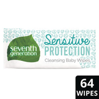 Seventh Generation® Free & Clear Baby Wipes, 7 x 7, Unscented, White, 64/Flip-Top Pack Hand/Body Wet Wipes - Office Ready