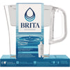 Brita® Classic Water Filter Pitcher, 40 oz, 5 Cups, Clear, 2/Carton Water Filtration System Decanters/Pitchers - Office Ready