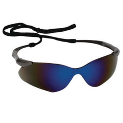 KleenGuard™ Nemesis* Safety Glasses, Gunmetal Nylon Frame, Blue Polycarbonate Lens