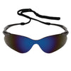 KleenGuard™ Nemesis* Safety Glasses, Gunmetal Nylon Frame, Blue Polycarbonate Lens Wraparound Safety Glasses - Office Ready