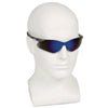 KleenGuard™ Nemesis* Safety Glasses, Gunmetal Nylon Frame, Blue Polycarbonate Lens Wraparound Safety Glasses - Office Ready