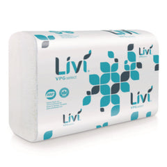 Livi® VPG Select Multifold Towel, 1-Ply, 9.45 x, 9.06, White, 250/Pack, 16 Packs/Carton