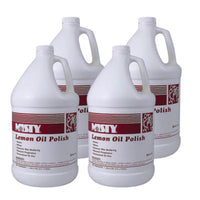 Misty® Lemon Oil Polish, Lemon Scent, 1 gal Bottle, 4/Carton Wood Polishes/Cleaners - Office Ready