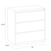 Alera® Lateral File, 3 Legal/Letter-Size File Drawers, Light Gray, 30" x 18.62" x 40.25" Lateral File Cabinets - Office Ready