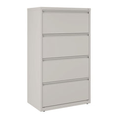 Alera® Lateral File, 4 Legal/Letter-Size File Drawers, Light Gray, 30" x 18.62" x 52.5"