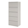 Alera® Lateral File, 5 Legal/Letter-Size File Drawers, Light Gray, 30" x 18.62" x 67.62" Lateral File Cabinets - Office Ready