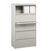 Alera® Lateral File, 5 Legal/Letter-Size File Drawers, Light Gray, 30" x 18.62" x 67.62" Lateral File Cabinets - Office Ready