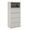 Alera® Lateral File, 5 Legal/Letter-Size File Drawers, Light Gray, 30" x 18.62" x 67.62" Lateral File Cabinets - Office Ready