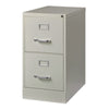 Alera® Two-Drawer Economy Vertical File, 2 Letter-Size File Drawers, Light Gray, 15" x 25" x 28.38" Vertical File Cabinets - Office Ready