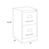 Alera® Two-Drawer Economy Vertical File, 2 Letter-Size File Drawers, Light Gray, 15" x 25" x 28.38" Vertical File Cabinets - Office Ready