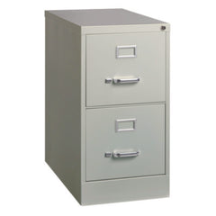 Alera® Two-Drawer Economy Vertical File, 2 Letter-Size File Drawers, Light Gray, 15" x 25" x 28.38"