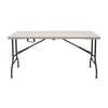 Iceberg IndestrucTable Classic Bi-Folding Table, Rectangular, 60" x 30" x 29", Platinum Multiuse Folding & Nesting Tables - Office Ready