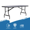 Iceberg IndestrucTable® Industrial Folding Table, Rectangular, 72" x 30" x 29", Charcoal Multiuse Folding & Nesting Tables - Office Ready