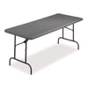 Iceberg IndestrucTable® Industrial Folding Table, Rectangular, 72" x 30" x 29", Charcoal Multiuse Folding & Nesting Tables - Office Ready