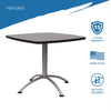 Iceberg CaféWorks™ Table, Square, 36" x 36" x 30", Graphite Granite/Silver Indoor Dining & Cafe Tables - Office Ready