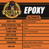 Gorilla® Epoxy Ultimate, 0.85 oz Syringe, Dries Black Specialty Adhesive/Glues - Office Ready