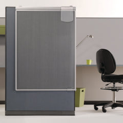 Quartet® Workstation Privacy Screen, 36w x 48d, Translucent Clear/Silver