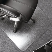 Floortex® Cleartex® Ultimat® Polycarbonate Chair Mat for Low/Medium Pile Carpets, 48 x 53, Clear Chair Mats - Office Ready