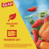 Glad® Sandwich Zipper Bags, Sandwich, 6.63" x 9.88" x 8", Clear, 600/Carton Consumer Slider/Zip Food-Storage Bags - Office Ready