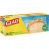 Glad® Sandwich Zipper Bags, Sandwich, 6.63" x 9.88" x 8", Clear, 600/Carton Consumer Slider/Zip Food-Storage Bags - Office Ready