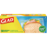 Glad® Sandwich Zipper Bags, Sandwich, 6.63