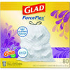 Glad® ForceFlex™ Kitchen Drawstring Trash Bags, 13 gal, Gain Lavender Scent, 24 x 27.38, White, 80 Bags/Box, 3 Boxes/Carton Tall Kitchen Trash Bags - Office Ready