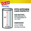 Glad® ForceFlex™ Kitchen Drawstring Trash Bags, 13 gal, Gain Lavender Scent, 24 x 27.38, White, 80 Bags/Box, 3 Boxes/Carton Tall Kitchen Trash Bags - Office Ready