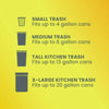 Glad® ForceFlex™ Kitchen Drawstring Trash Bags, 13 gal, Gain Lavender Scent, 24 x 27.38, White, 80 Bags/Box, 3 Boxes/Carton Tall Kitchen Trash Bags - Office Ready