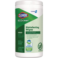 Clorox® CloroxPro® CloroxPro™ EcoClean™ Disinfecting Wipes, 1-Ply, 8 x 7, Unscented, White Cleaner/Detergent Wet Wipes - Office Ready