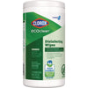 Clorox® CloroxPro® CloroxPro™ EcoClean™ Disinfecting Wipes, 1-Ply, 8 x 7, Unscented, White, 6/Carton Cleaner/Detergent Wet Wipes - Office Ready
