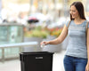 Alpine Industries Slim 23 Gallon Indoor Trash Can, Plastic, Black Indoor All-Purpose Waste Bins - Office Ready