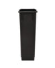 Alpine Industries Slim 23 Gallon Indoor Trash Can, Plastic, Black Indoor All-Purpose Waste Bins - Office Ready
