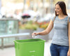 Alpine Industries Slim 23 Gallon Recycling Bin, Plastic, Lime Green Indoor Recycling Bins - Office Ready