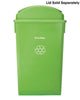 Alpine Industries Slim 23 Gallon Recycling Bin, Plastic, Lime Green Indoor Recycling Bins - Office Ready