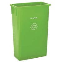 Alpine Industries Slim 23 Gallon Recycling Bin, Plastic, Lime Green Indoor Recycling Bins - Office Ready