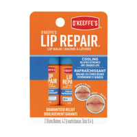 O'Keeffe's® Lip Repair Cooling Lip Balm, 0.15 oz Stick, 2/Pack Lip Balms - Office Ready