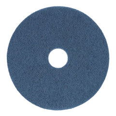 Boardwalk® Scrubbing Floor Pads, 13" Diameter, Blue, 5/Carton