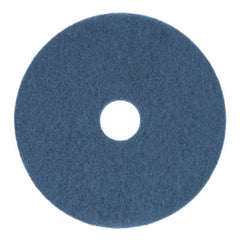 Boardwalk® Scrubbing Floor Pads, 14" Diameter, Blue, 5/Carton