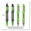 OEMTOOLS® 6-Way Pen-Style Screw & Nut Driver, Phillips/Slotted Bits, Metric Sockets, 5.38" Long, Black/Green, Green/Clear, 4/Pack Screwdrivers/Nut Drivers - Office Ready