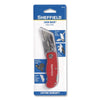 Sheffield Quick Change Lock Back® Utility Knife, 1.25" Blade, 3.5" Aluminum Handle, Red Folding Pocket Knives - Office Ready