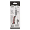 Sheffield Quick Change Lock Back® Utility Knife, 1.25" Blade, 3.5" Aluminum Handle, Red Folding Pocket Knives - Office Ready