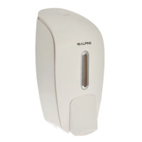 Alpine Industries Surface Mounted Soap & Hand Sanitizer Dispenser, 27 oz, 4.1 x 4.6 x 9.6, White Liquid Soap Dispensers, Manual - Office Ready