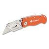 Great Neck® Quick Change Lock Back® Utility Knife, 3.5" Aluminum Handle, Orange Folding Utility/Box Cutters - Office Ready