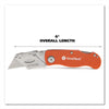 Great Neck® Quick Change Lock Back® Utility Knife, 3.5" Aluminum Handle, Orange Folding Utility/Box Cutters - Office Ready