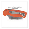 Great Neck® Quick Change Lock Back® Utility Knife, 3.5" Aluminum Handle, Orange Folding Utility/Box Cutters - Office Ready