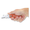 Great Neck® Quick Change Lock Back® Utility Knife, 3.5" Aluminum Handle, Orange Folding Utility/Box Cutters - Office Ready