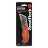 Great Neck® Quick Change Lock Back® Utility Knife, 3.5" Aluminum Handle, Orange Folding Utility/Box Cutters - Office Ready