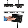 Alpine Industries Manual Triple Brush Carpet and Floor Sweeper, 42.5" Handle, Black Carpet Sweeper Brooms - Office Ready