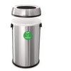 Alpine Industries 17 Gallon Stainless Steel Open Top Compost Stationn Indoor Recycling Bins - Office Ready