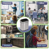 Alpine Industries Stainless Steel Rectangular Liner Open Top Trash Can, 2.6 gal, Brushed Stainless Steel Indoor All-Purpose Waste Bins - Office Ready
